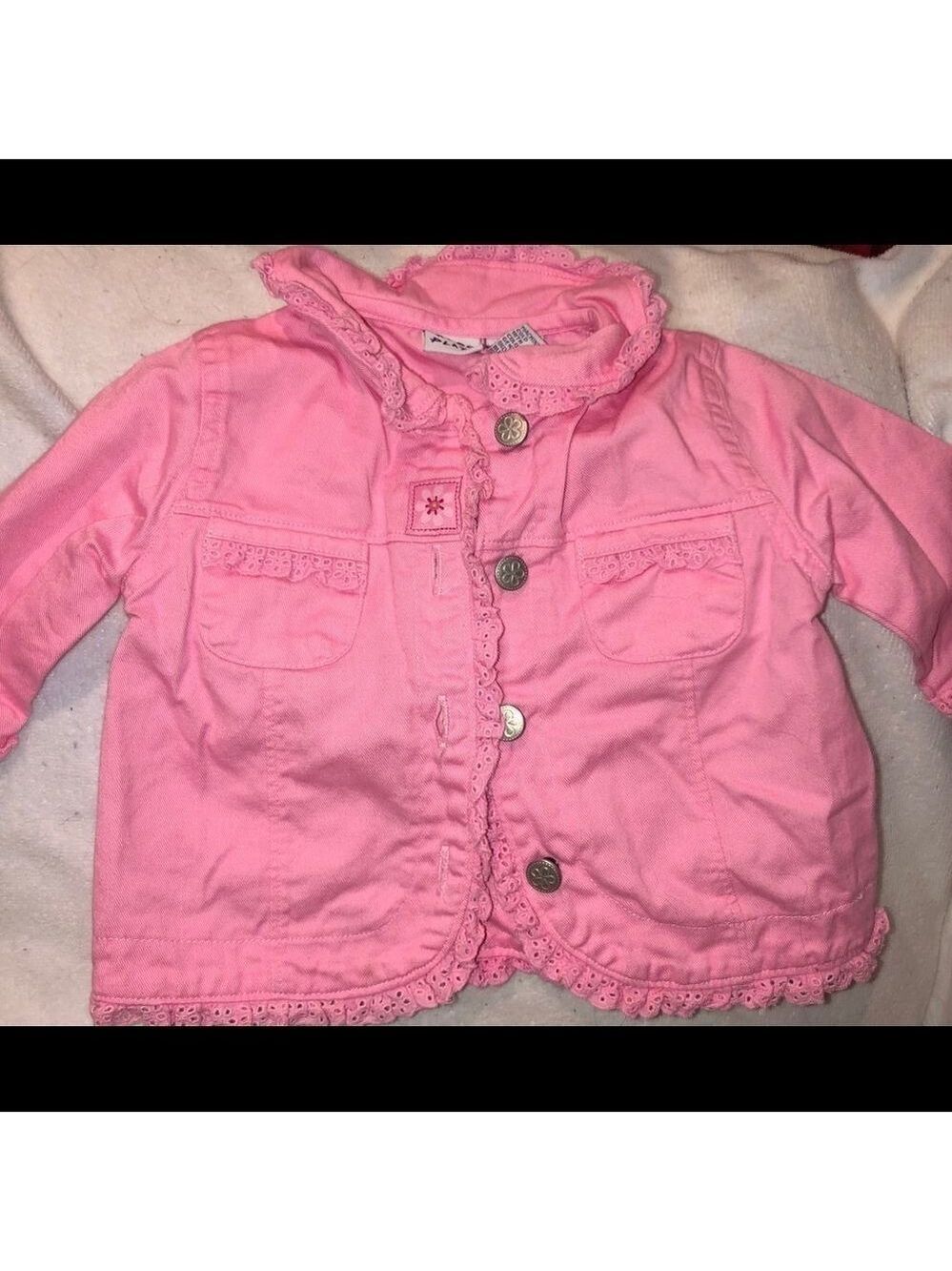 Kids play size 6-9M ruffled light pink jacket